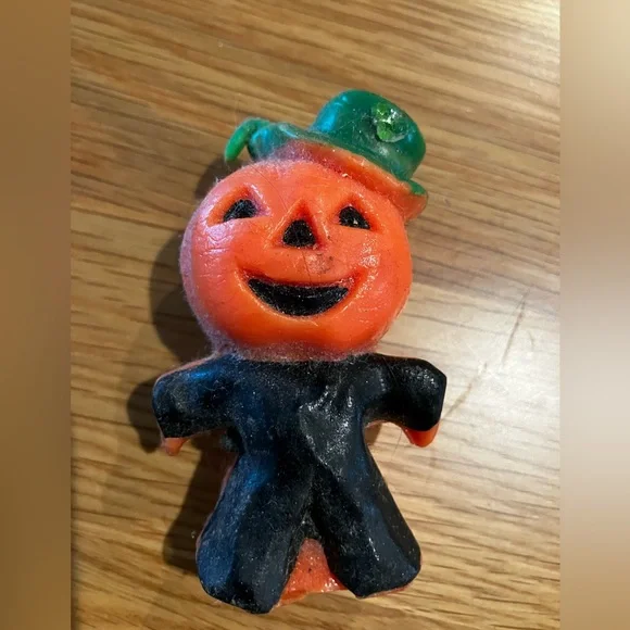 Vintage Halloween Pumpkin Figurine Candles - Picture 6 of 8